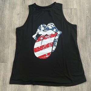 The Rolling Stones Tee Tank Women’s Sleeveless Vintage Tongue Shirt